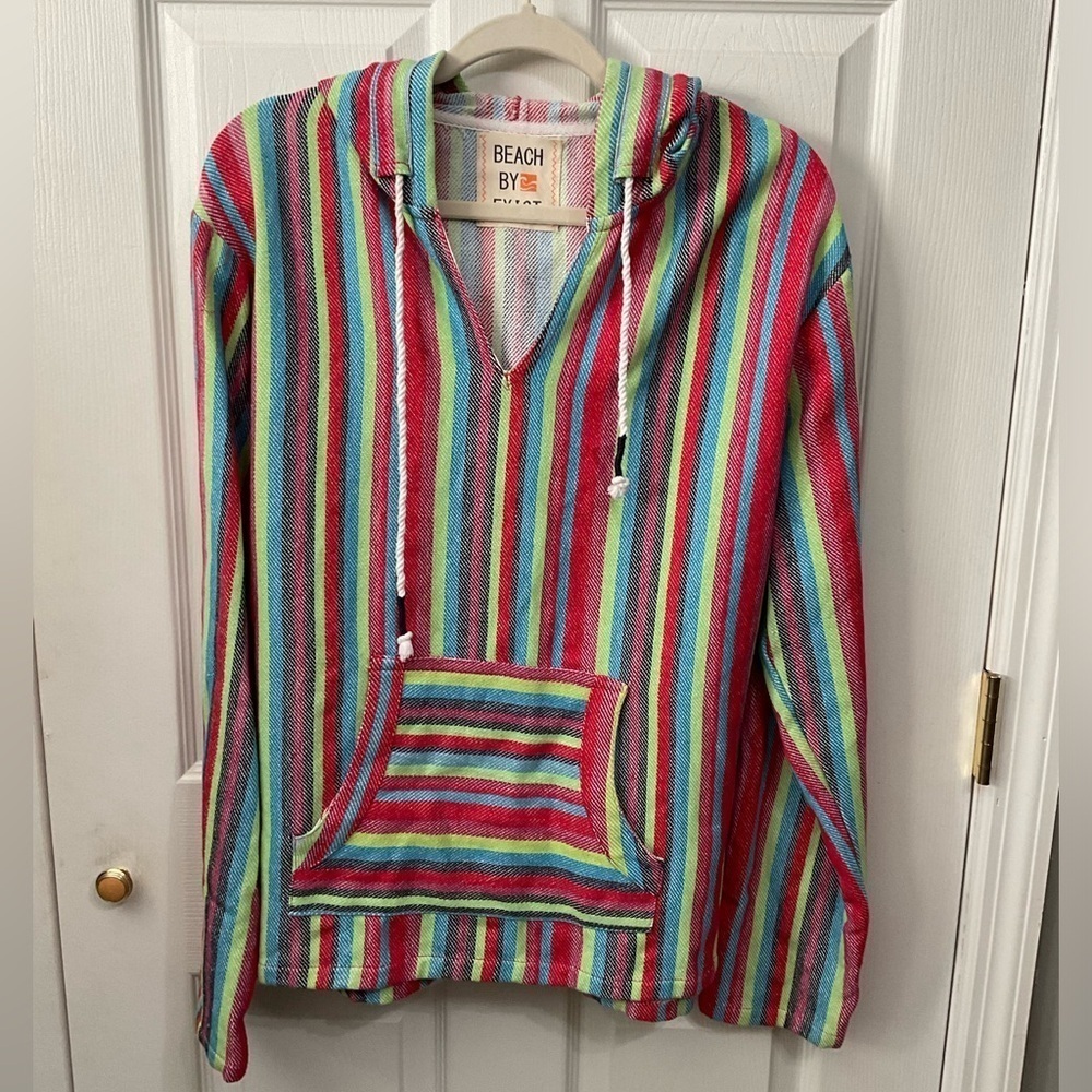 Beach By Exist hoodie. Size unknown. Measurements in the pics.